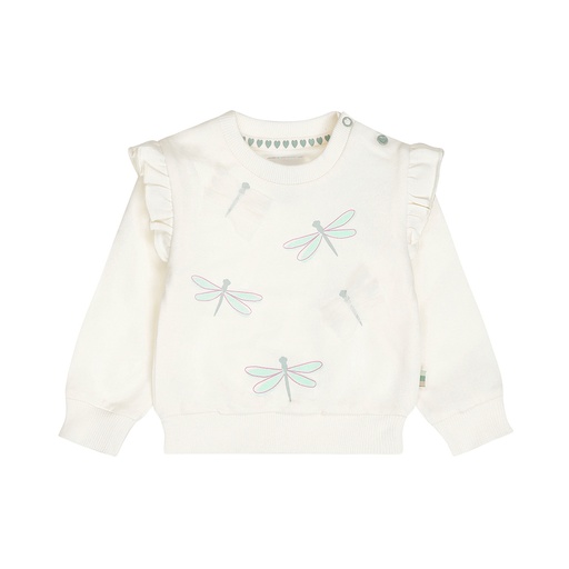 Dirkje | Pull Girls Flower Power Off White