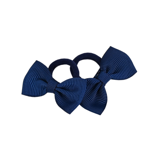 [570052]  Busy Lizzie | Haarelastiek Bow Dark Blue 2-pack