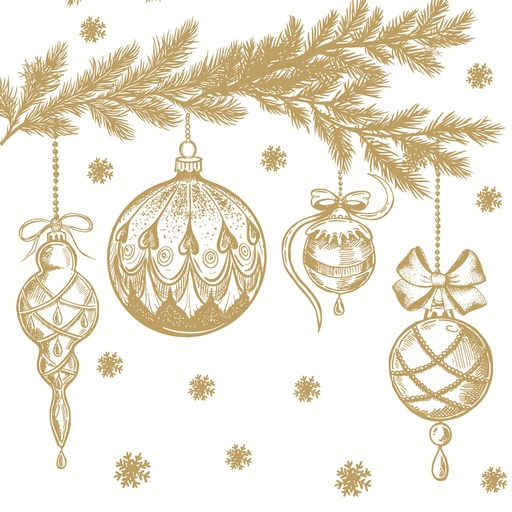 [570146] Duni | Servetten Bauble Symphony 3-laags 33x33cm