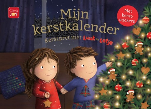 [570154] Clavis | Kalender Kerstpret met Luuk en Lot Kerstkalender met Stickers - Ruth Wielockx