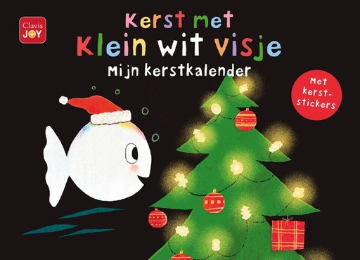 [570184] Clavis | Kalender Kerst Met Klein Wit Visje met Stickers Kerstkalender - Guido Van Genechten