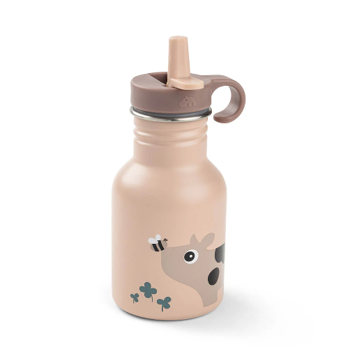 [570205] Done By Deer | Drinkfles Tiny Farm Powder Metaal Roze 350ml