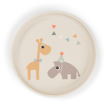 [570293] Done By Deer | Plat Bord Celebration Sand Foodie Plate Ecru