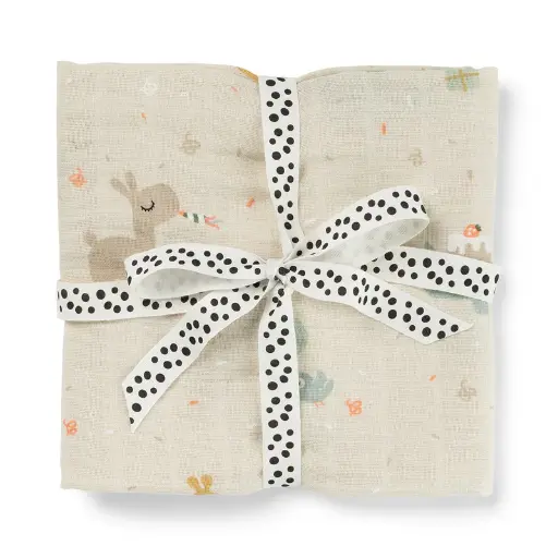 [570332] Done by Deer | Tetra Doek Celabration Burp Cloth Sand 65x65cm 2-pack