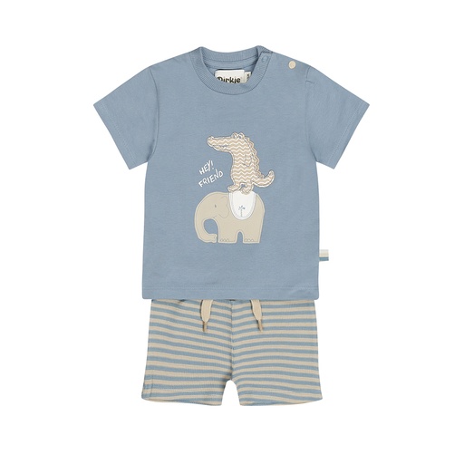 Dirkje | Outfit Boys Safari Trip Blue 2-delig