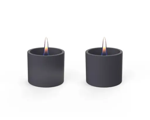 [571098] Tenderflame | Kaars Breeze uit Keramiek Zwart Ø9 H7,5cm