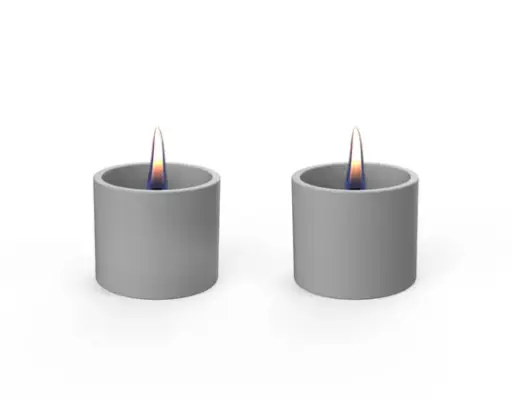 [571099] Tenderflame | Kaars Breeze uit Keramiek Grijs Ø9 H7,5cm