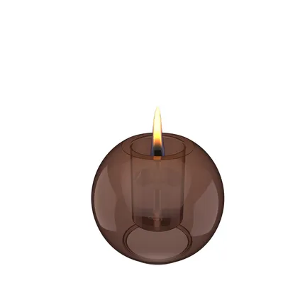 [571107] Tenderflame | Kaars Globus uit Glas Amber Ø10x8,8cm