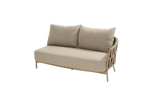 [571115] 4SO | Lounge Zetel Biarritz 2,5 Seater Bench 2,5 Zit Linker Arm Amber met 3 Kussen 