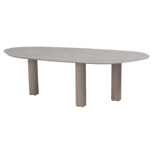 [571141] 4SO | Tuintafel Estate Mango Shape Table Top Ceramic 240 X 105 cm latte 