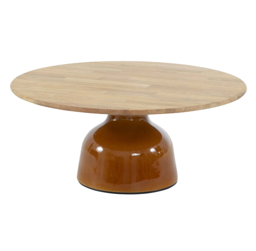 [571163] 4SO | Tuintafel June Coffee Table Base Caramel High Gloss 80x35cm 