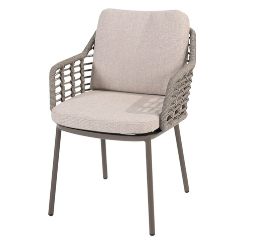[571176] 4SO | Tuinstoel Puglia Dining Chair Terre met 2 Kussens 