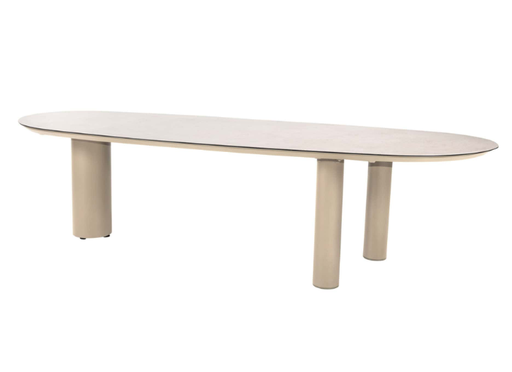 [571192] 4SO | Poten Tuintafel Denia Dining Table LEGS Latte Ceramic Print  240x105 en 290x110cm 