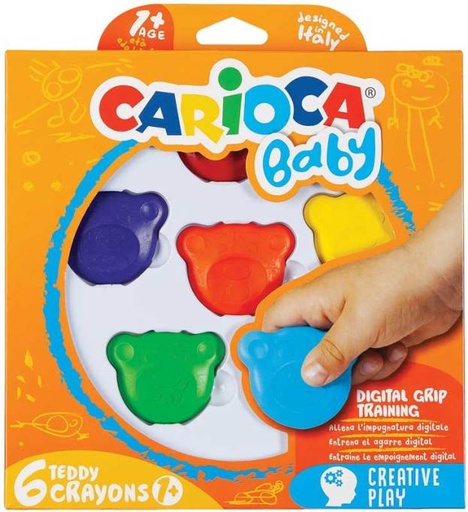 [572084] Carioca | Potlood Baby Digital Grip Training Kleurpotloden +1Y 6-pack