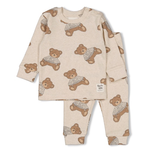 Feetje | Pyjama Teddy Bear Premium Sleepwear Off White Melange 