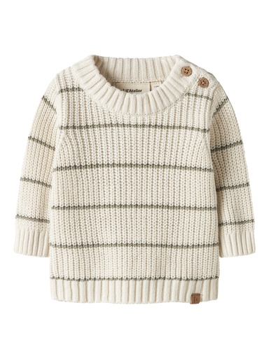 Lil'Atelier | Pull Boys Nbmemlen Stripes Coconut Milk