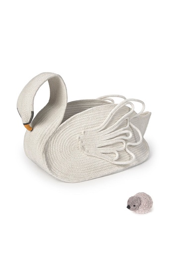[574365] Lorena Canals | Mand Swan Wit 55x25x29cm 