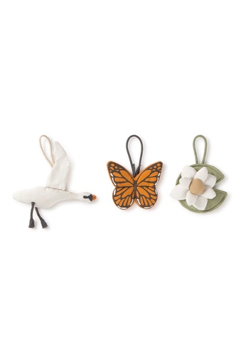 [574369] Lorena Canals | Speeltjes Vr Speelboog Set Of 3 Rattle Toy Hangers Swan