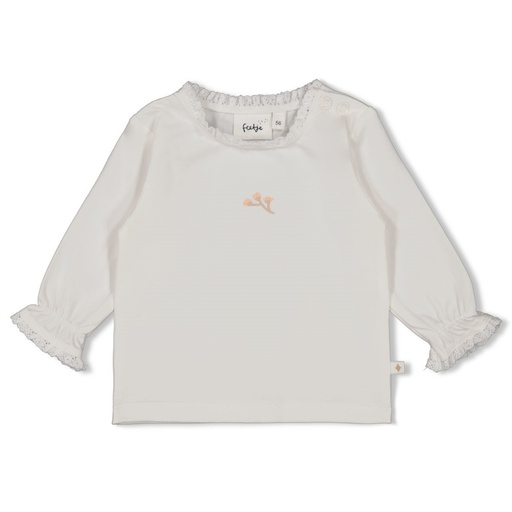 Feetje | T-shirt Girls Delicate Flower Off White