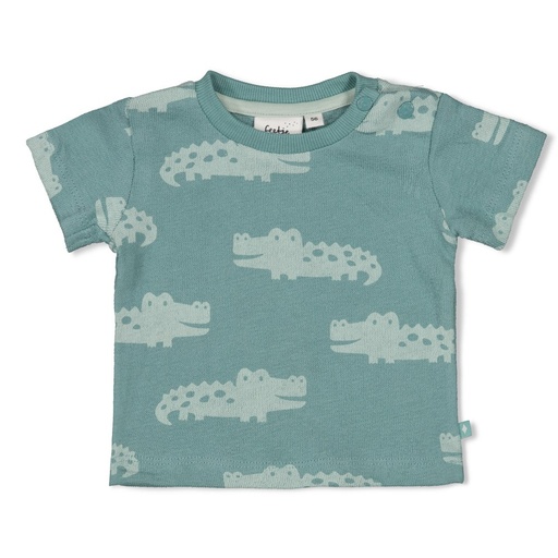 Feetje | T-shirt Boys You Croc My World Seagreen