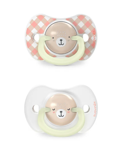 [575474] Suavinex | Fopspeen Night & Day Wild & Free Siliconen SXPRO Roze 0-6M 2-pack