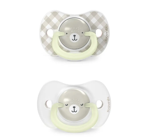 [575478] Suavinex | Fopspeen Night & Day Wild & Free Siliconen SXPRO Grijs 6-18M 2-pack