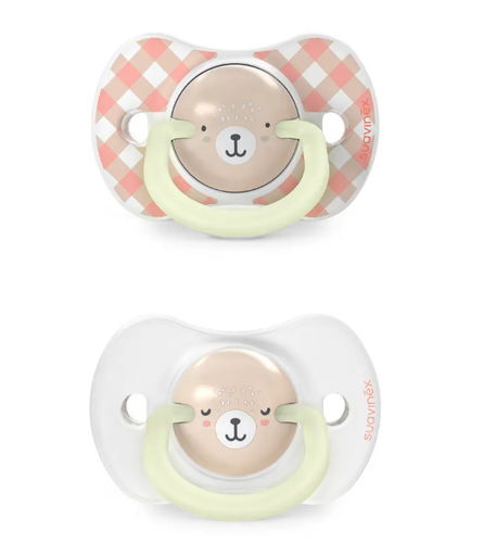 [575479] Suavinex | Fopspeen Night & Day Wild & Free Siliconen SXPRO Roze 6-18M 2-pack