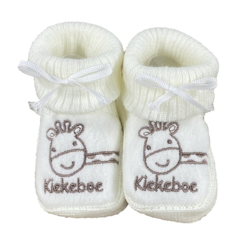 [575483] PetitVillain | Kousen/Slofjes Met Omslag Kiekeboe Ecru Newborn  