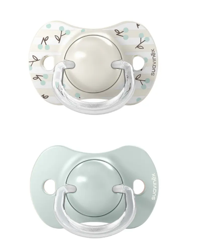 [575525] Suavinex | Fopspeen Birdies SXPRO Siliconen Groen 0/6m 2-pack 
