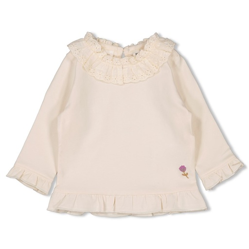 Feetje | T-shirt Girls Flower Ranch Longsleeve Off White