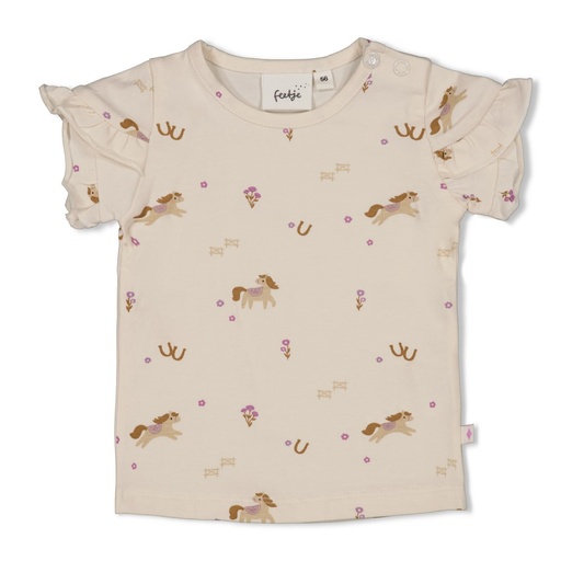 Feetje | T-shirt Girls Flower Ranch Off White