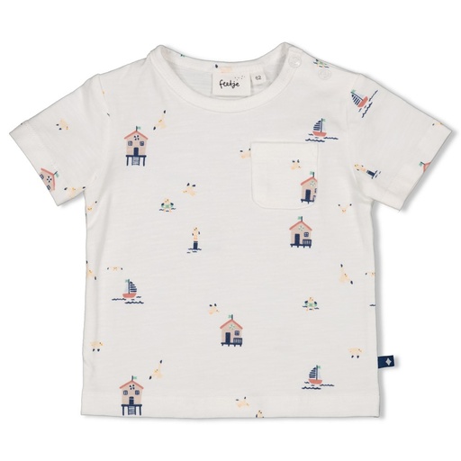 Feetje | T-shirt Boys Seaside Happiness Off White