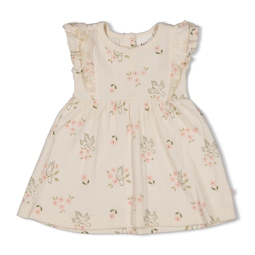 Feetje | Jurk Girls Let Your Dreams Blossom Off White