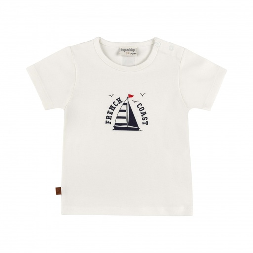 Frogs&Dogs | T-shirt Boys Sail Boat White Alyssum