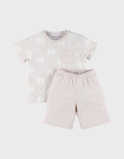 Noukies | Pyjama Wild Jungle Jersey Grijs 2-delig