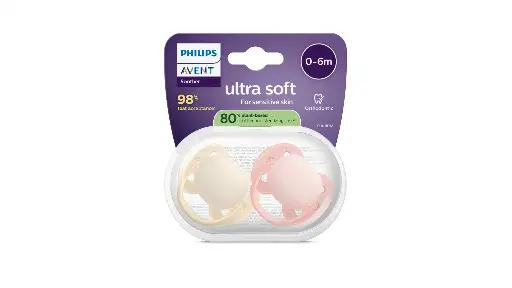 [578309] Avent | Fopspeen Ultra Soft Roze/Beige 0-6M