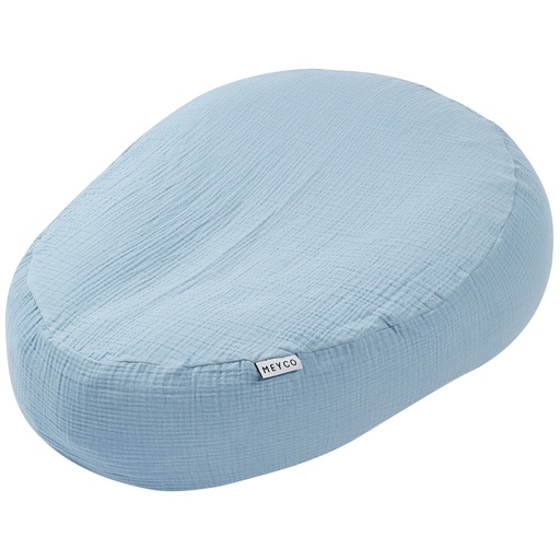 [578859] Meyco | Hoes vr Positioneringskussen Pre-Washed Hydrofiel Jeans Blue Relax Cover  