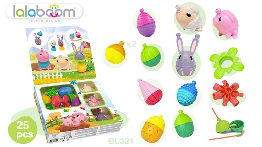 [579016] Lalaboom | Educatief Speelgoed Boerderij Cadeaudoos 25pcs