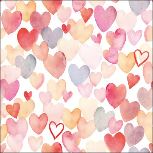 [579044] Ambiente | Servetten Love All Over 3-laags FSC Mix 33x33cm 20-pack