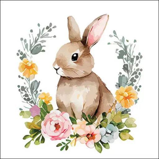 [579052] Ambiente | Servetten Cute Easter Rabbit 3-laags FSC Mix 33x33cm 20-pack