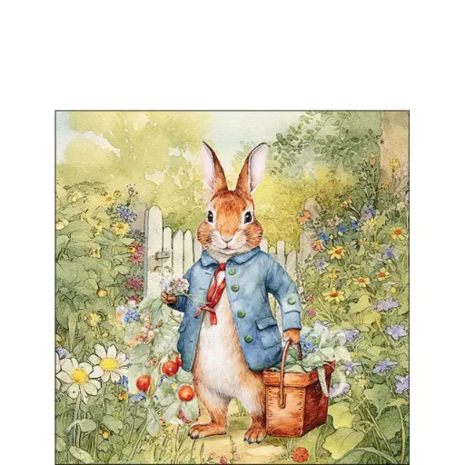 [579055] Ambiente | Servetten Mister Rabbit 3-laags 100%FSC 25x25cm 20-pack
