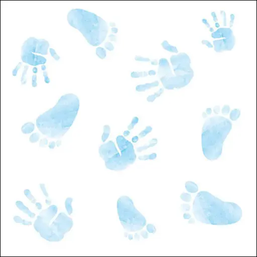 [579060] Ambiente | Servetten Hands And Feet Blue 3-laags FSC Mix 33x33cm 20-pack