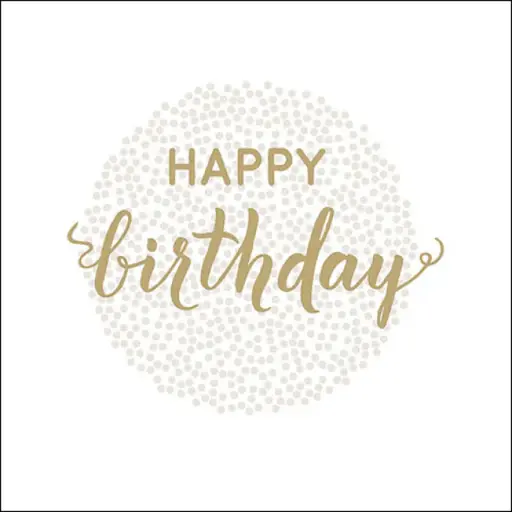 [579062] Ambiente | Servetten Birthday Dots Gold 3-laags FSC Mix 33x33cm 20-pack