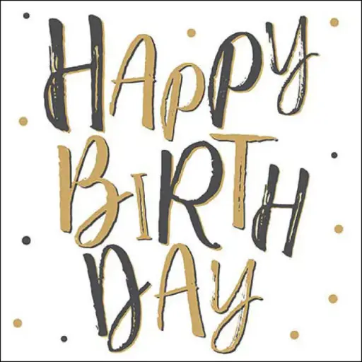 [579063] Ambiente | Servetten Birthday Celebration White 3-laags FSC Mix 33x33cm 20-pack