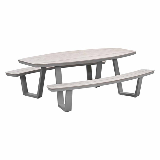 [579090] Garden Imp. | Tuinset Bell Picknick Set Ovaal 220x193x75cm