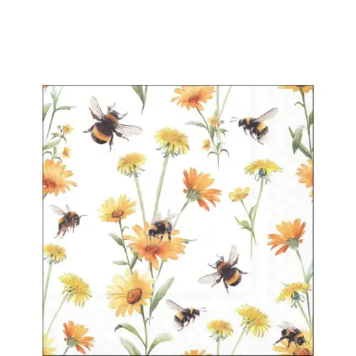 [579109] Ambiente | Servetten Busy Bees 3-laags 100%FSC 25x25cm 20-pack