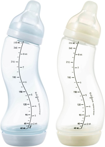 [579346] Difrax | S-fles Natural Basic Ice/Ivory 250ml 2-pack 