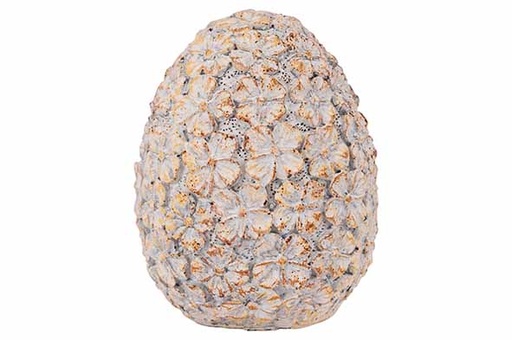 [579562] Cosy & Trendy | Beeld Ei Flowers Polyresin Ø6x7,5cm