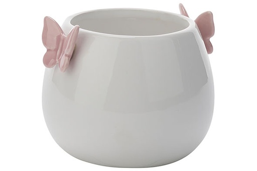 [579574] Cosy & Trendy | Bloempot Pink Butterflies Ø11x9cm