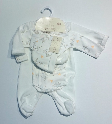 Picco Mini | Pyjama Muis Giftset Off White 3-delig